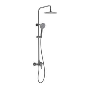 Душевая стойка Aquatek Бетта AQ2160BGM черный хром шлифованный