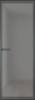 Межкомнатная дверь Profil Doors 1 AGN цвет профиля Серая ночь, стекло безопасное 4 мм иней графит 600x2000