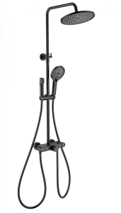 Душевая стойка Wonzon & Woghand WW-B4113-MB с термостатом, черный