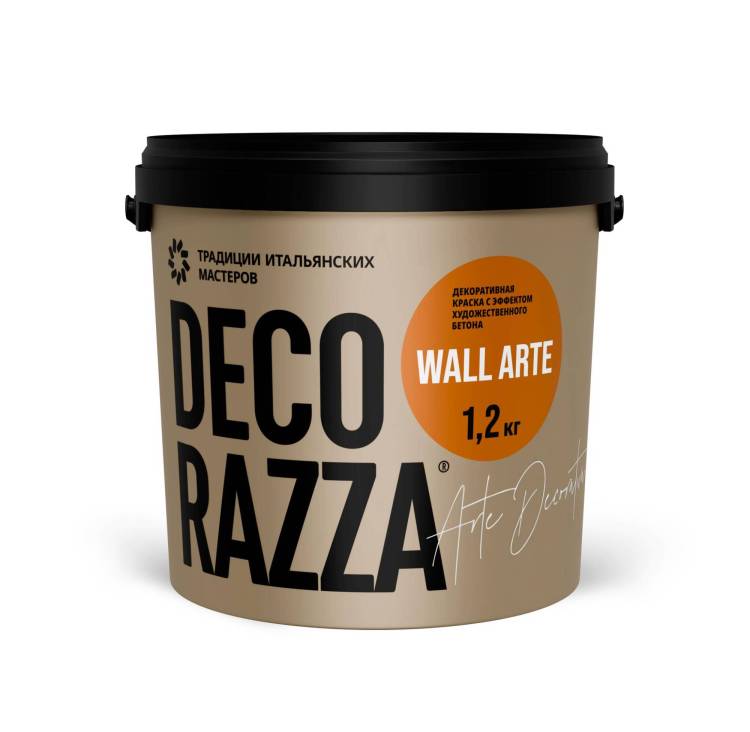 Краска декоративная Decorazza Wall Arte WA014 коричневая 1 л
