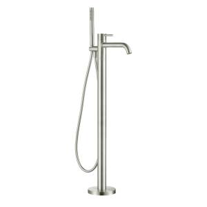 Смеситель для ванны AQUAme Siena AQM6218BN напольный, никель шлифованный