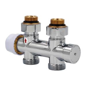 Узел нижнего подключения Primoclima Armature PC710SW термостатический, прямой 1/2"х3/4", хром