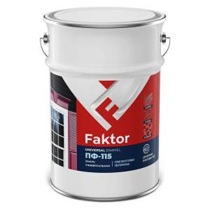 Эмаль алкидная атмосферостойкая Faktor ПФ-115 полуматовая коричневая 6 кг