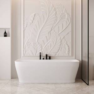 Ванна из искусственного камня Abber Stein AS9616 170x80 белая матовая