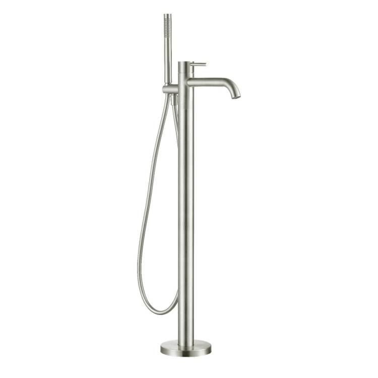 Смеситель для ванны AQUAme Siena AQM6218BN напольный, никель шлифованный