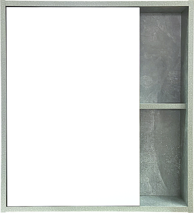 Зеркало-шкаф Runo Эко 60 серый бетон