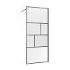 Душевая перегородка Vincea Walk-In HP Art VSW-1HC900CFGM 900x2000, вороненая сталь, стекло прозрачное, рифленое