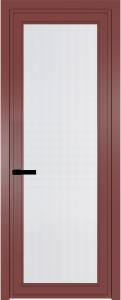 Межкомнатная дверь Profil Doors 1 AGP цвет профиля Красный антрацит, стекло безопасное 6 мм мору белый 600x2000