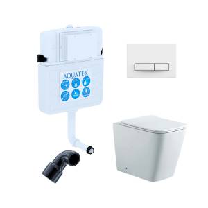 Комплект Aquatek Либра New SET BW AQUATEK ЛИБРА N-030 3в1 кнопка белый глянец, хром