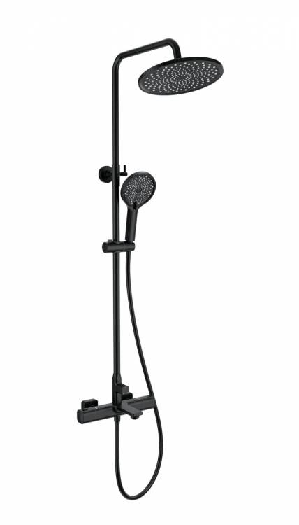 Душевая стойка Wonzon & Woghand WW-C3011-A-MB с термостатом, черный