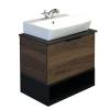 Тумба с раковиной Comforty Штутгарт 60 00004151039 подвесная, дуб темно-коричневый