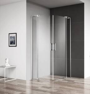Душевой уголок Cezares Slider R 2 90/100 C Cr профиль хром, стекло прозрачное