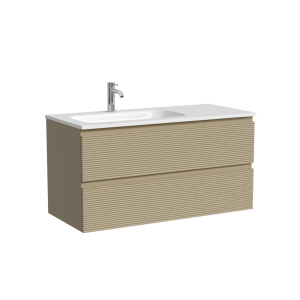 Тумба под раковину Sancos Folk FL100LCP подвесная, 99.5x44.5x50, левая, Капучино