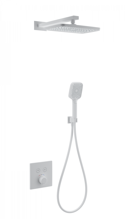 Душевой комплект Wonzon & Woghand WW-D2017-B-MW с термостатом, белый