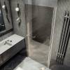 Душевая дверь в нишу MaybahGlass MGD-454-5 профиль хром матовый, стекло бронза, 80x198 фото 3