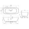 Ванна из искусственного камня Vincea Solid Surface VBT-6S02MW 1700x720x550, белый матовый, слив-перелив в комплекте фото 4