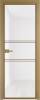 Межкомнатная дверь Profil Doors 2 AX цвет профиля Золото, стекло безопасное 6 мм белый триплекс 600x2000