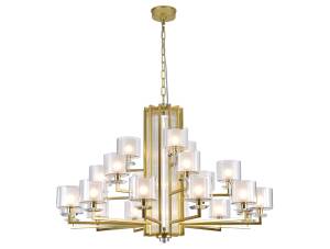 Большая подвесная люстра Newport Александра 4412+6+3/C mat.gold