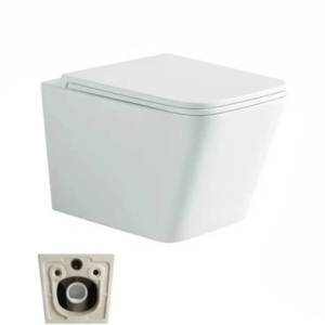 Унитаз подвесной Stella Polar Ибица SP-00001846 KN9722004 безободковый, с крышкой-сиденьем микролифт