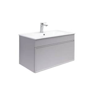 Тумба с раковиной Comforty Мадрид-80 00-00018685 подвесная, серый шелк