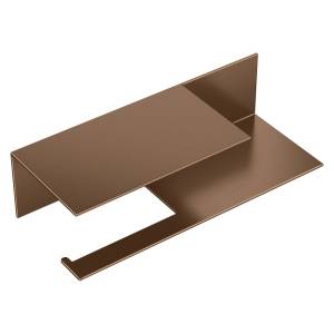 Держатель туалетной бумаги Boheme Qubic 10721-2-BRB c полкой, Brushed Bronze