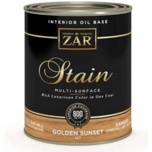 Льняное тонирующее масло ZAR Stain Interior Oil Base 127 Золотой закат (Golden Sunset) 0.946 л