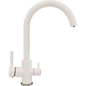 Смеситель для кухни Polygran Элара Дуо 660731 белый хлопок