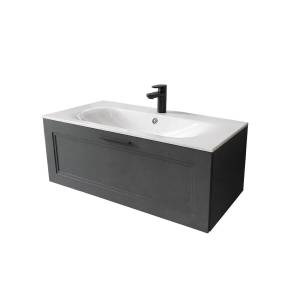 Тумба с раковиной Terminus Classik CLA101001701601O графит , 100x38
