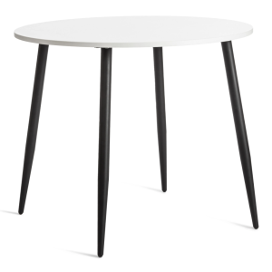 Стол обеденный Tetchair Uranus 19314 белый/черный ЛДСП/металл 90x90x77