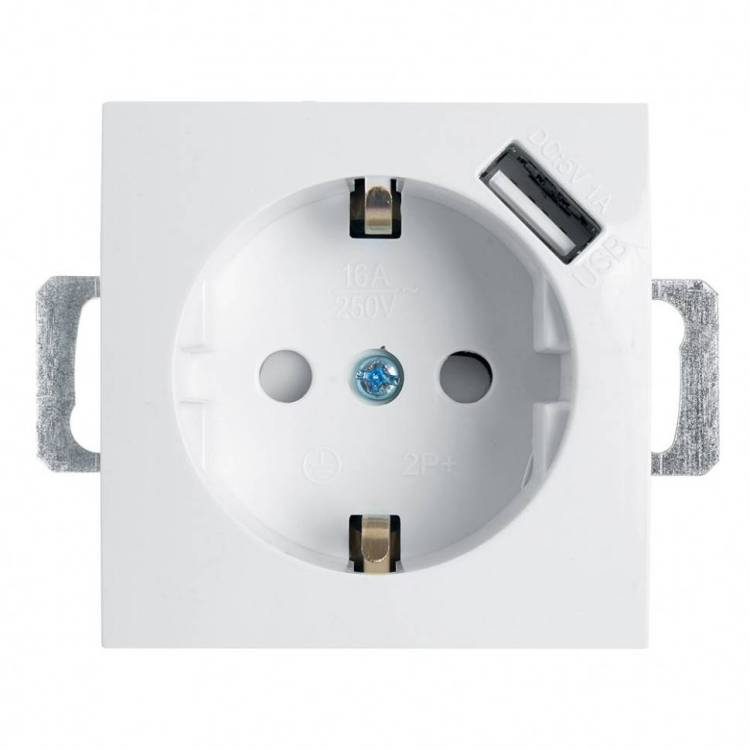 Розетка с USB Stekker PST16-9111 39318