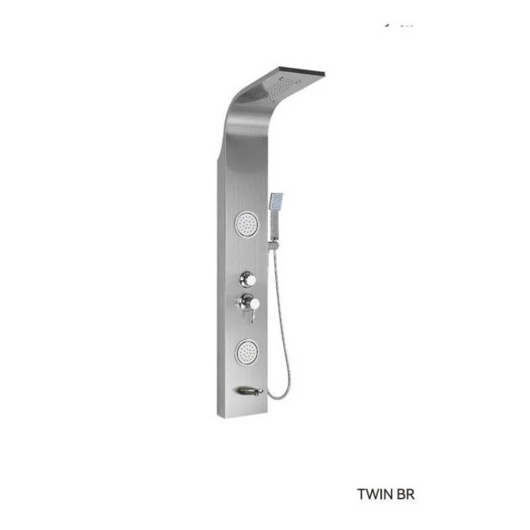 Душевая панель Cerutti Spa Twin BR CT9988 матовая нержавеющая сталь