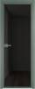 Межкомнатная дверь Profil Doors 1 AX цвет профиля Зеленый воск, стекло безопасное 6 мм черное тонированное 800x2000