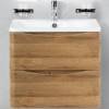 Тумба под раковину Belbagno Acqua ACQUA-600-2C-SO-RR 60x45x50 Rovere Rustico подвесная с двумя выкатными ящиками
