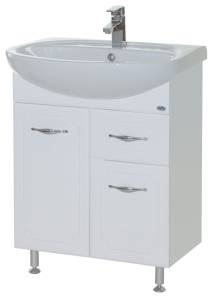 Тумба с раковиной Bellezza Стелла 65 1 ящ. Белый