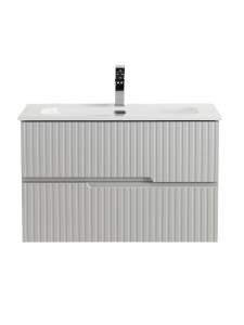 Тумба с раковиной Cezares Duet-N 80 серый жемчужный, раковина CZR-8073-80