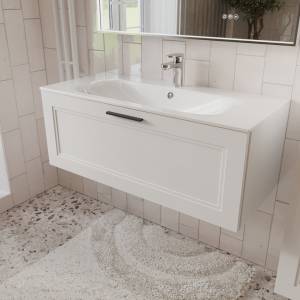 Тумба с раковиной Terminus Classik CLA101001900301O белый, 100x38