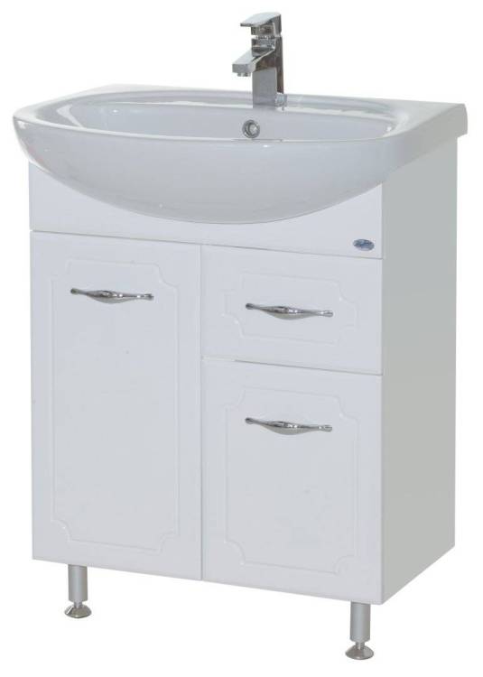 Тумба с раковиной Bellezza Стелла 65 1 ящ. Белый