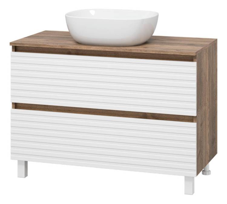 Тумба с раковиной Brevita Dakota - 100 Дуб Гала, Белый 62x100x48