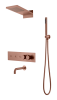 Душевой комплект Boheme Fusion 131-2-CB с термостатом, трехпозиционная с изливом, Copper Brushed