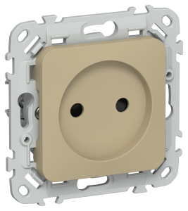Розетка 1-местная с защитными шторками IEK Flite FI-R13-10-1-K59 хаки