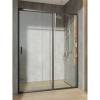 Душевая дверь в нишу Orange E02-150TB профиль черный, стекло прозрачное, 150.5x190 фото 3