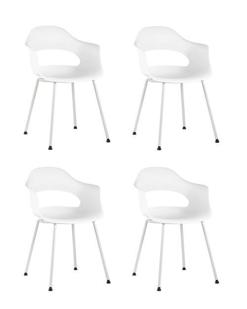 Набор из 4 стульев Stool Group Lady Стул Lady, пластик белый X4 белый