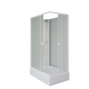 Душевая кабина Niagara Promo P110/80/26Q/MT/BK профиль белый, стекло матовое, 110x80x200