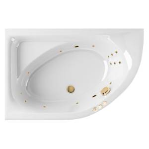 Акриловая ванна Excellent Aquarella 150x100 (левая) "SMART" (золото)
