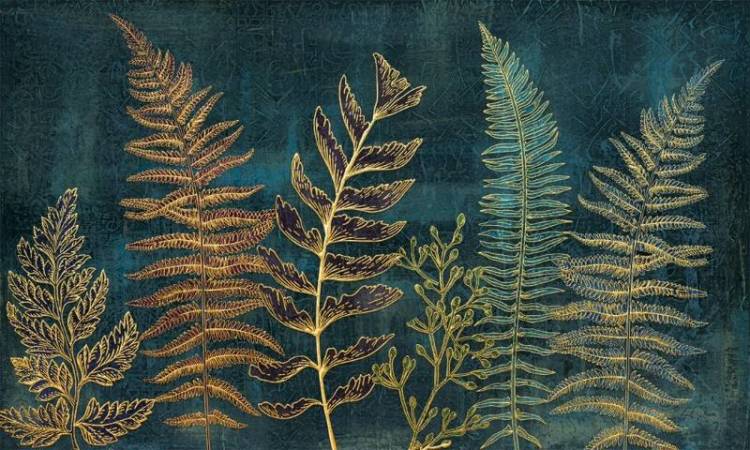 3D Фотообои Artegrafico «Лиственная композиция с золотом» SG-014 песок