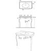 Раковина Kerasan Retro 1049K0 bi*1 cr legs подвесная, белый фото 4