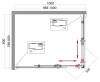 Душевой уголок BelBagno Uno 195 AH-2-100/80-C-Cr фото 4