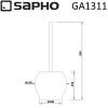 Ершик SAPHO SIMPLE LINE для унитаза, напольный, круглый, матовый хром фото 2