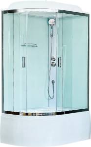 Душевая кабина Royal Bath BK RB8120BK5-WT-CH-R с высоким поддоном, с сиденьем