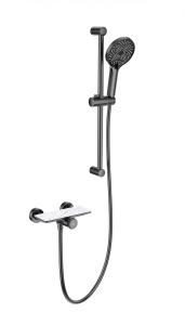 Смеситель для душа Wonzon & Woghand WW-B2052-A-BGG с гарнитуром, темный графит